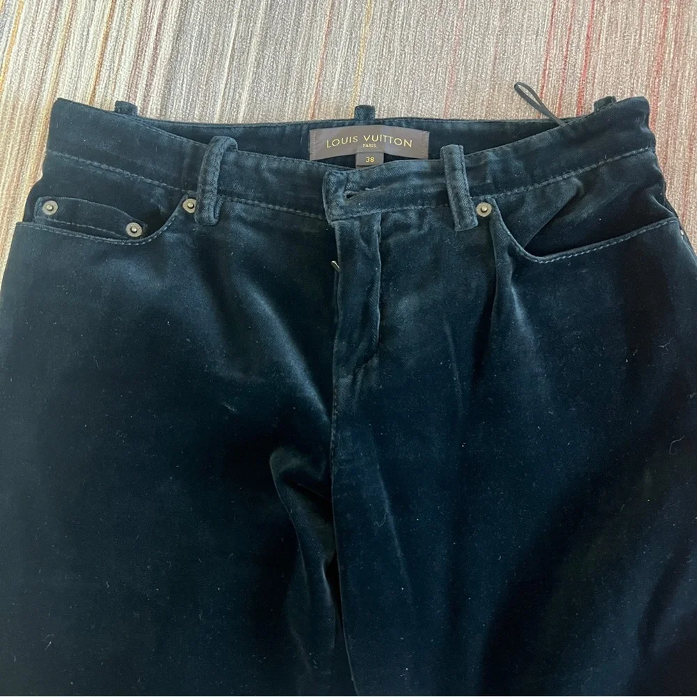 Louis Vuitton Black Velvet Flare Pants - Picture 12 of 16
